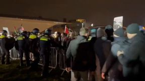 ההפגנה הפרו-פלסטינית באמסטרדם, הלילה