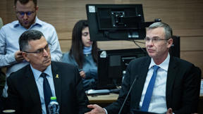 יריב לוין וגדעון סער בוועדה בכנסת