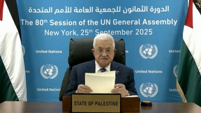 אבו מאזן נואם מרחוק בעצרת האו"ם