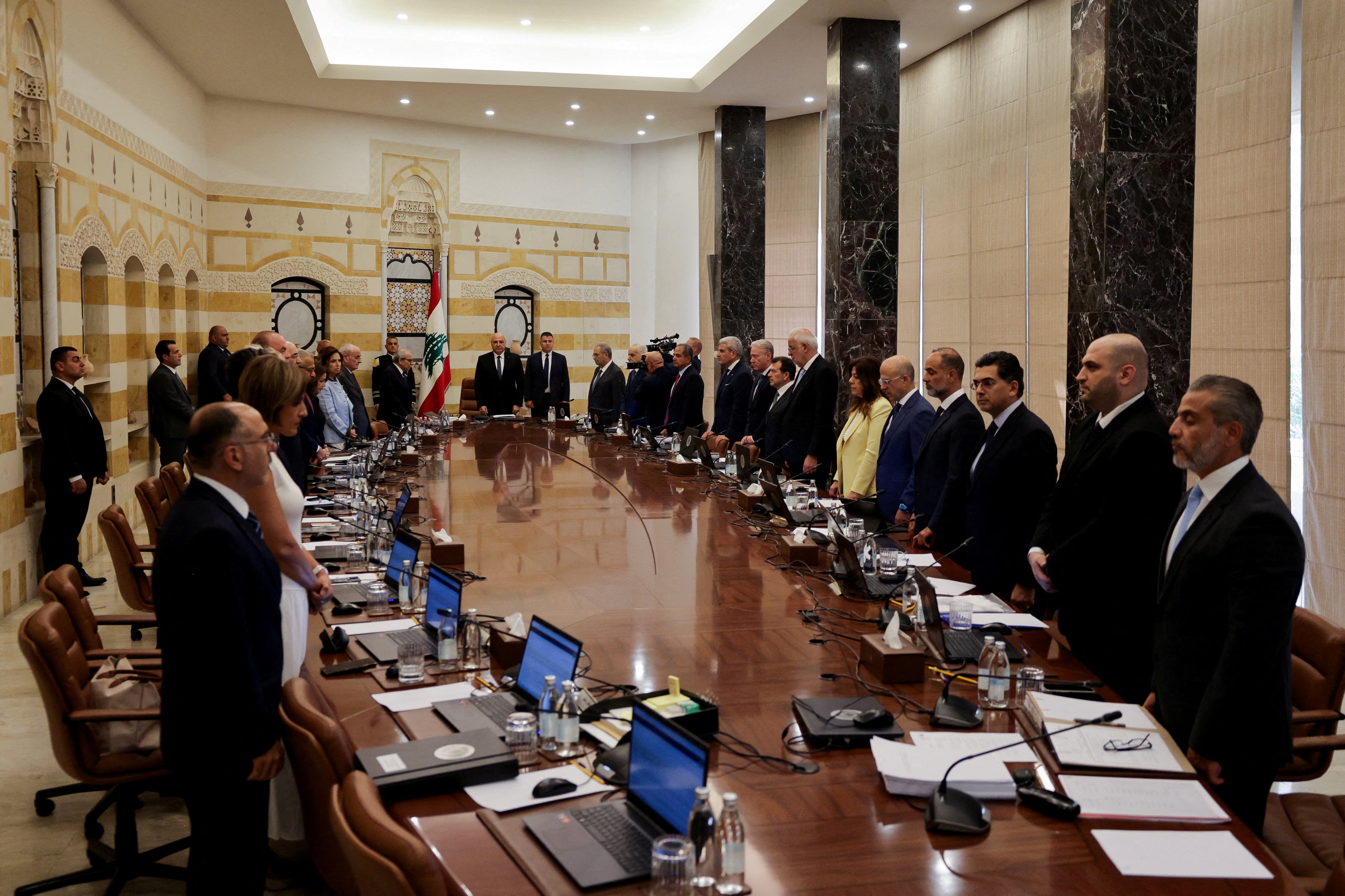 דיון ממשלת לבנון על פירוז חיזבאללה