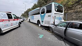זירת התאונה בכביש 1