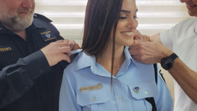 טקס הענקת דרגת סנ"צ לרינת סבן