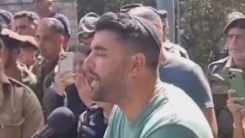 משה פרץ בהלווייתו של סמל איתי אופק גליסקו, אתמול