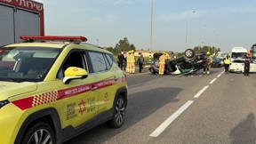 זירת התאונה בכביש 241 סמוך לצומת גילת