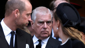 מימין לשמאל: הנסיכה קייט, הנסיך אנדרו והנסיך וויליאם, ספטמבר 2025