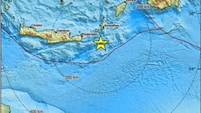 רעידת הדמה ליד כרתים