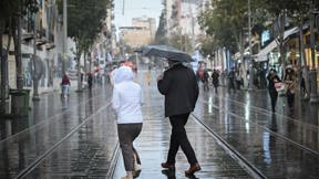 גשם,חורף, מזג אוויר, מטריות, ירושלים
