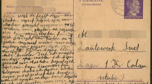 גלויות ששלחו אסירי מחנות ויימכרו במכירה פומבית