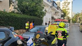 זירת התאונה בפתח תקווה