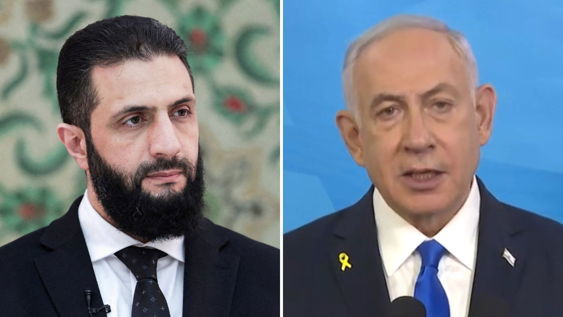 ראש הממשלה בנימין נתניהו ונשיא סוריה אחמד א-שרע