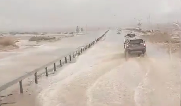 הצפה בכביש הערבה, דצמבר 2025