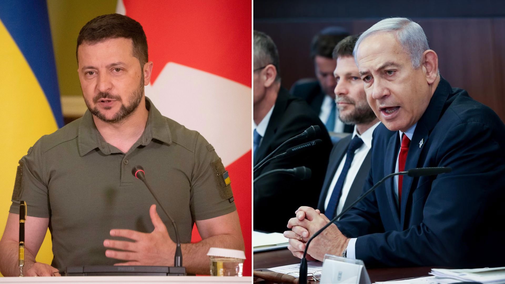 בנימין נתניהו וולדימיר זלנסקי