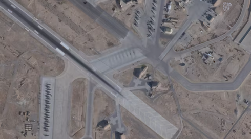 צילום לוויין של נכסים צבאיים אמריקניים בבסיס חיל אוויר בירדן, 2.2.26 