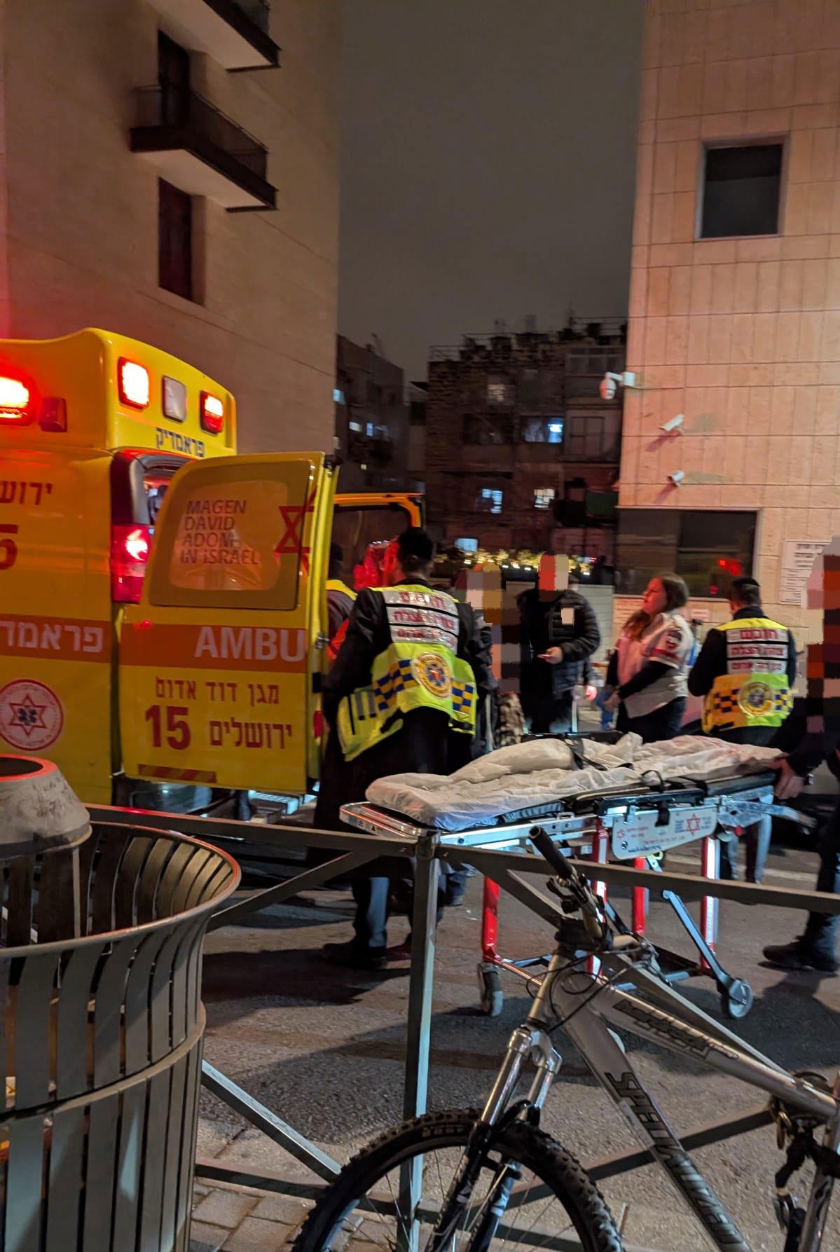 זירת התאונה בירושלים