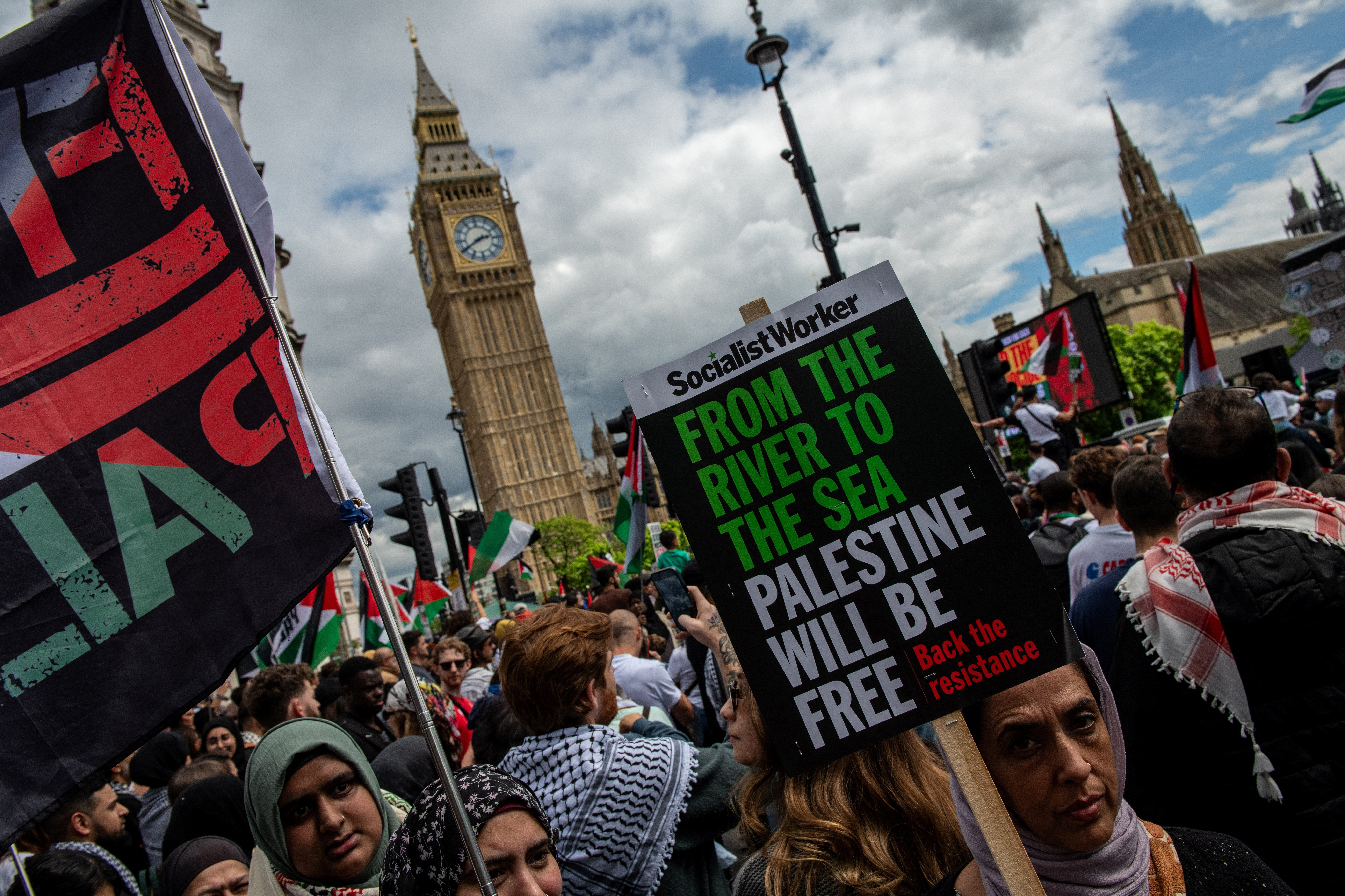 הפגנה פרו פלסטינית בלונדון