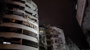 תקיפת הבניין בדאחייה בביירות