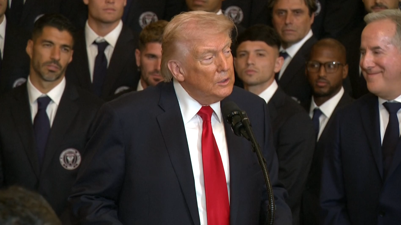 נשיא ארצות הברית דונלד טראמפ באירוע בבית הלבן