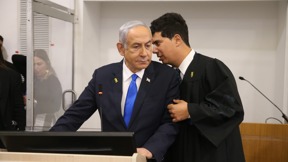 בנימין נתניהו ועמית חדד לפני עדותו, 11.12.24