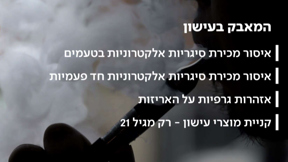 סיגריות אלטרוניות - מגיל 21? החוק החדש נגד עישון