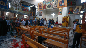 כנסיית מר אליאס אחרי הפיגוע