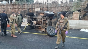 זירת התאונה בכביש 60 סמוך לגוש עציון - 17.01.24