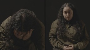 החיילת החטופה לירי אלבג בסרטון שפרסם חמאס