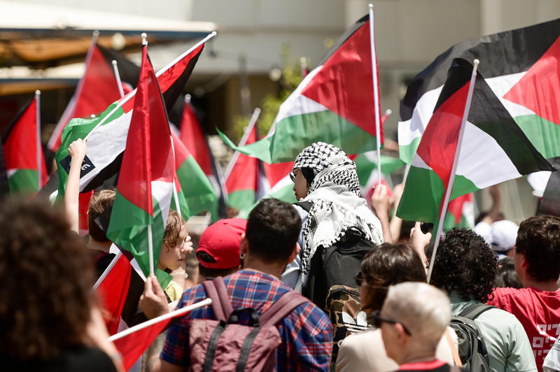 סטודנטים באוניברסיטת תל אביב מציינים את יום הנכבה  