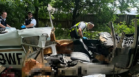 זירת התרסקות המטוס הקל במרילנד שבארצות הברית, 22 ביוני 2026