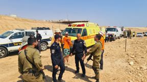 חילוץ מסתננים משטח ממוקש באזור ים המלח 27.08.23