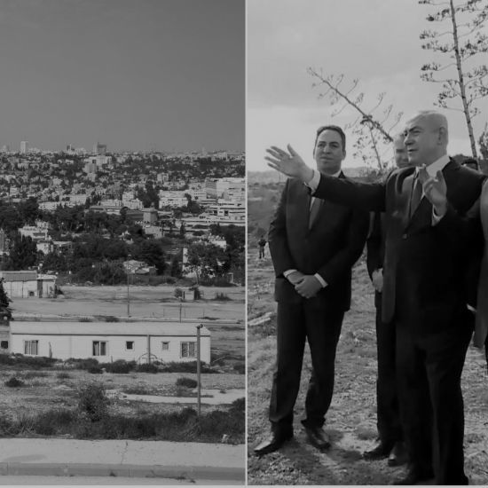 ראש הממשלה וראש עריית ירושלים בגבעת המטוס.לע"מ, נתי שוחט/פלאש 90 cat19103_img646423653.jpg