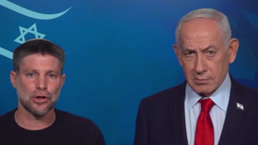 ראש הממשלה בנימין נתניהו ושר האוצר בצלאל סמוטריץ' בהצהרה משותפת