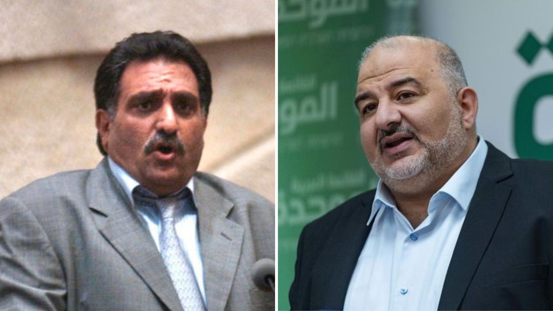 מנסור עבאס (מימין) ועזמי בשארה