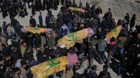 הלוויה של מחבלי חיזבאללה בלבנון, מרץ 2026