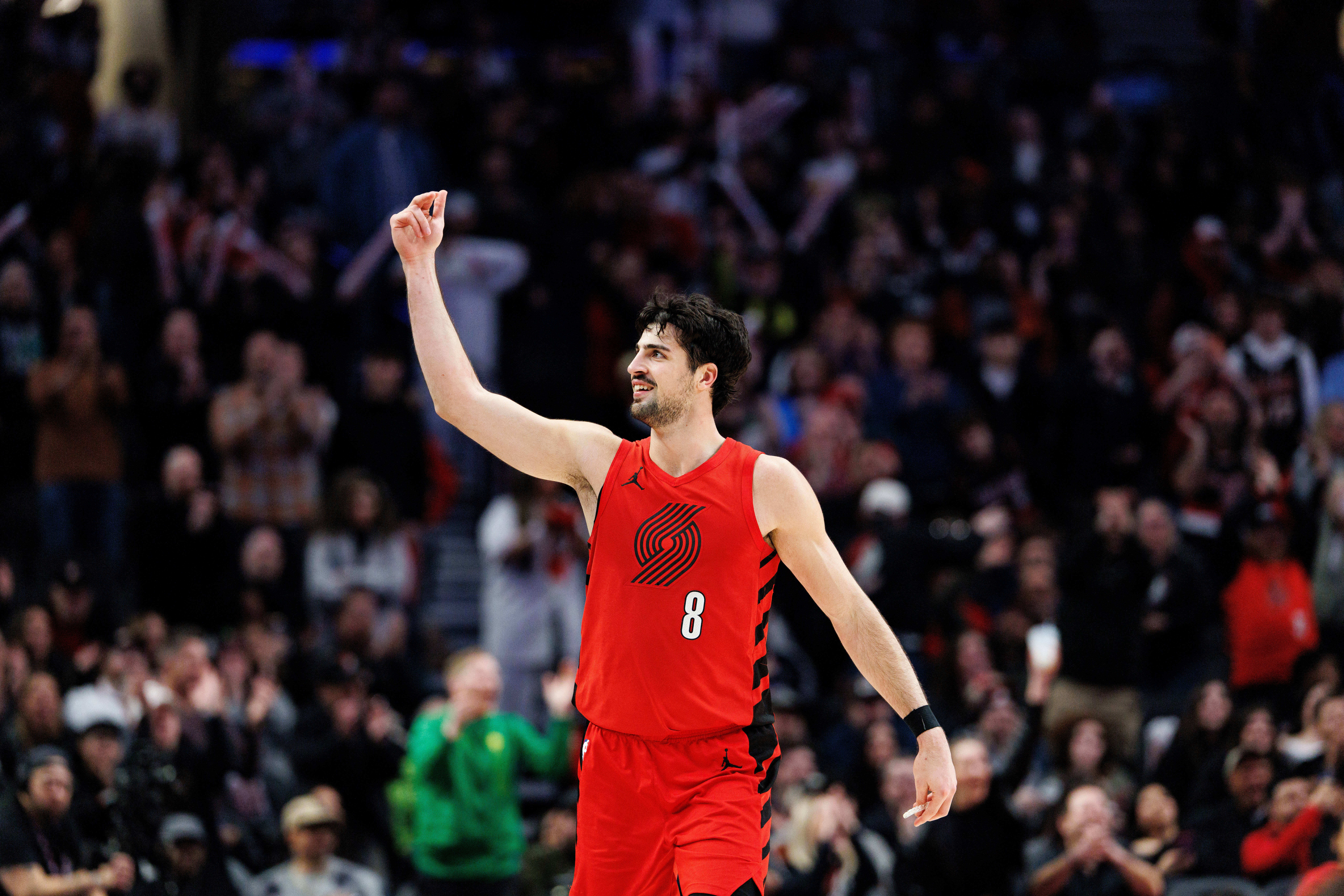 דני אבדיה במדי פורטלנד טרייל בלייזרס נגד יוסטון, ינואר 2026