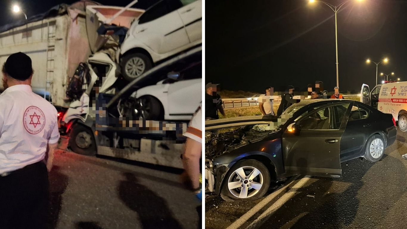 זירות התאונות הקטלניות: מחלף בית קמה (מימין) ומחלף יבנה