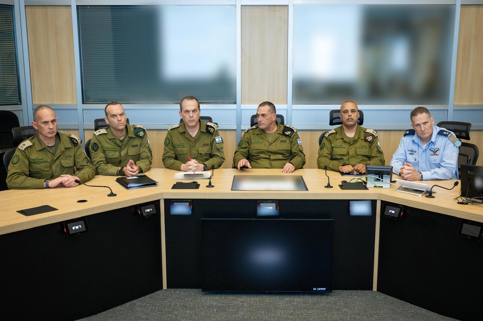 הרמטכ"ל זמיר בהערכת מצב עם חברי פורום מטכ"ל אחרי תקיפת ארה"ב באיראן, 22 ביוני