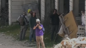 תיעוד פלסטיני של ירי לעבר בתים בכפר סעיר