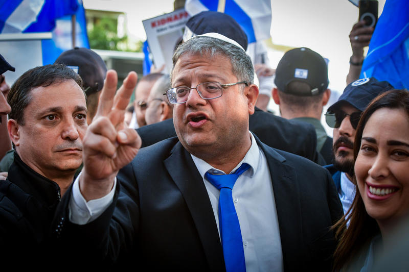 השר איתמר בן גביר בדרום תל אביב, פברואר 2024