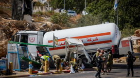 זירת פיגוע הדריסה בגבעת אסף