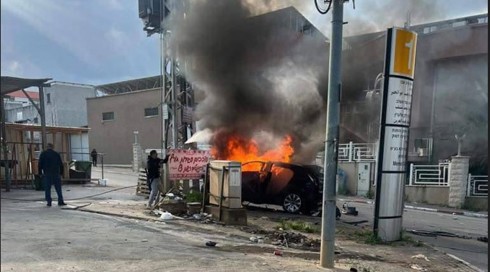 تفجير سيارة في أبو سنان